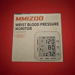 MMIZOO Wrist Blood Pressure Monitor Large LCD Display (Adjustable Cuff) (NEW)